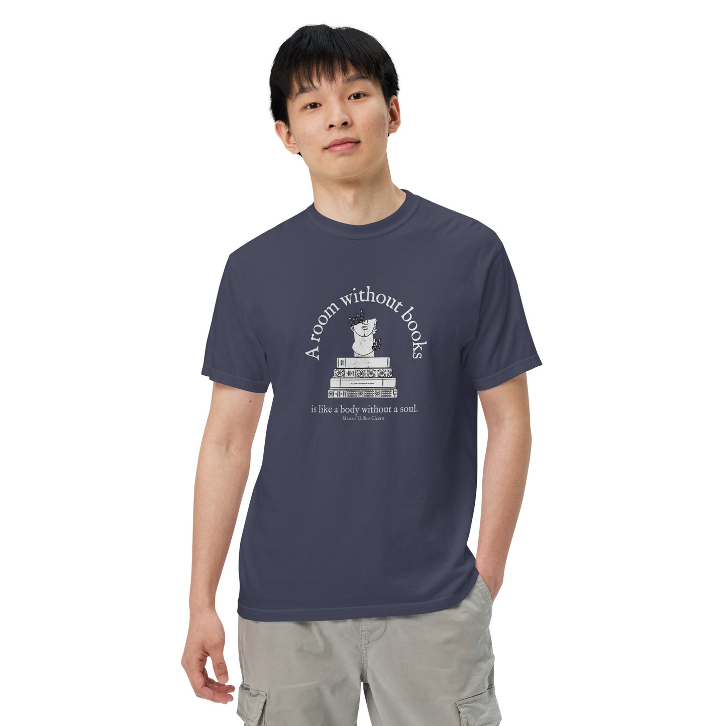 A room without books Unisex garment-dyed heavyweight t-shirt