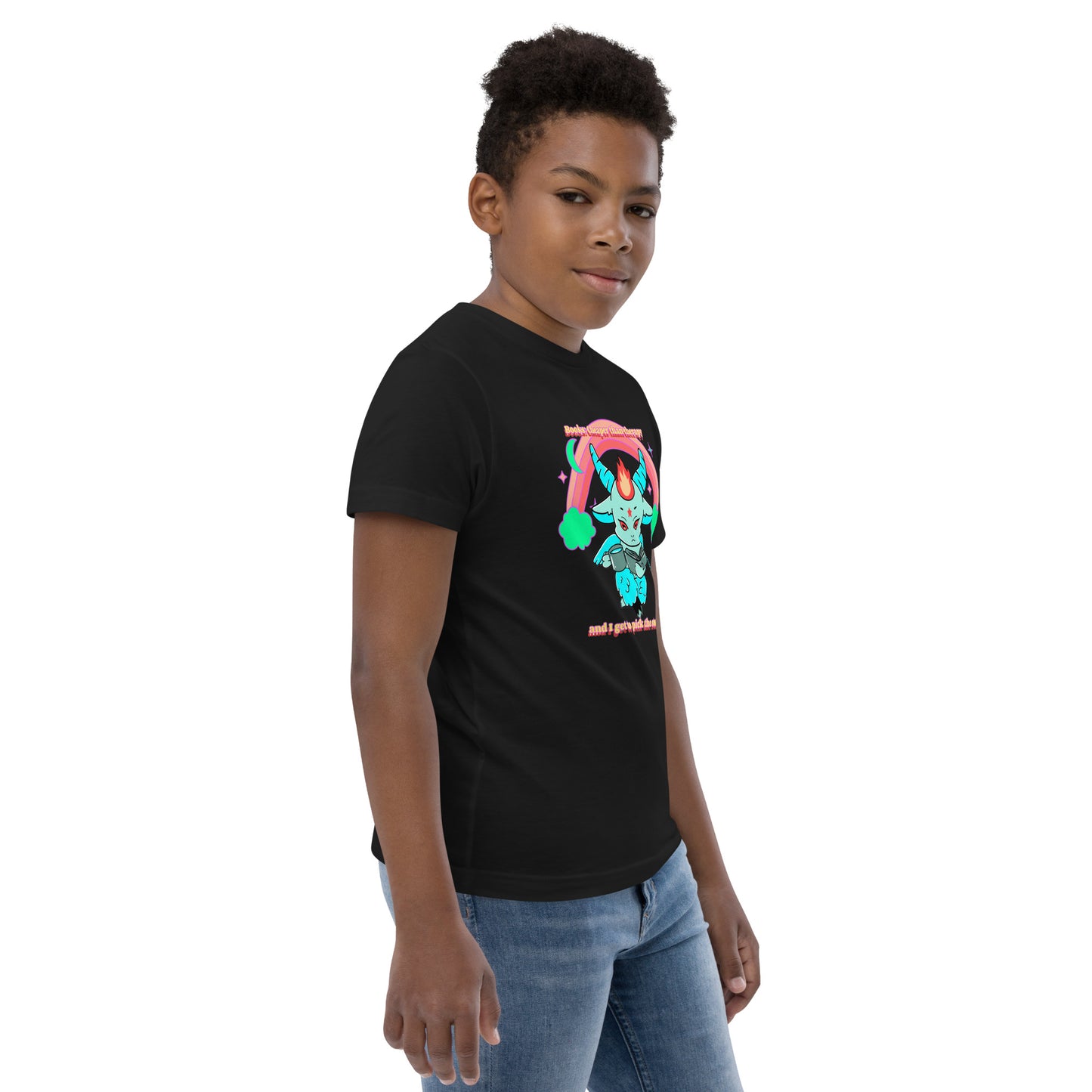 Baphomet reading Youth jersey t-shirt