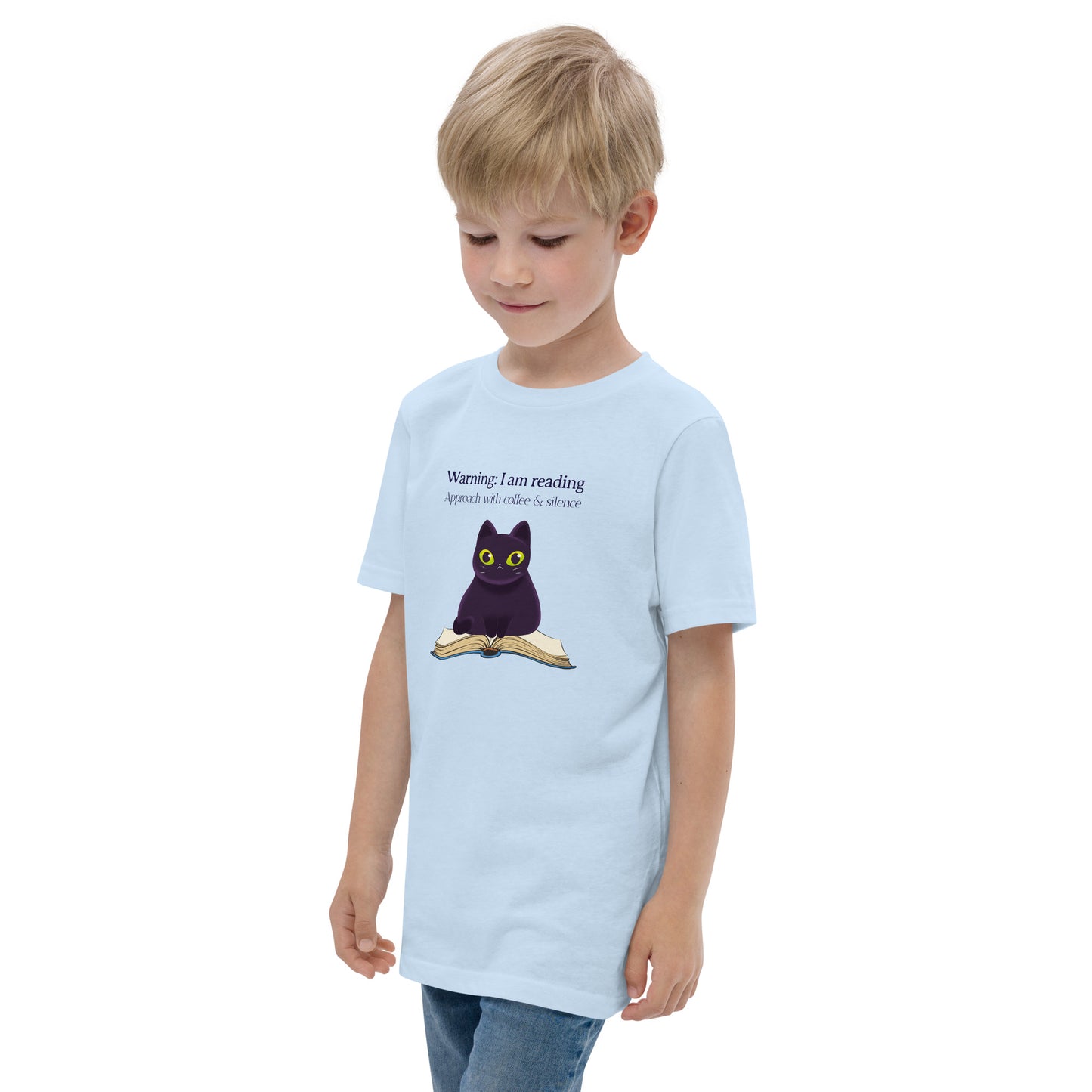 Warning: I am reading Youth jersey t-shirt