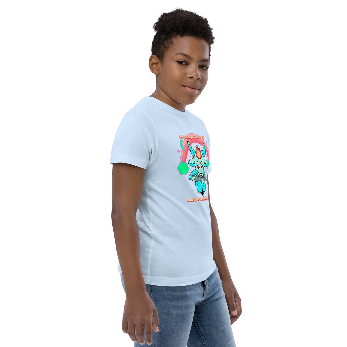 Baphomet reading Youth jersey t-shirt