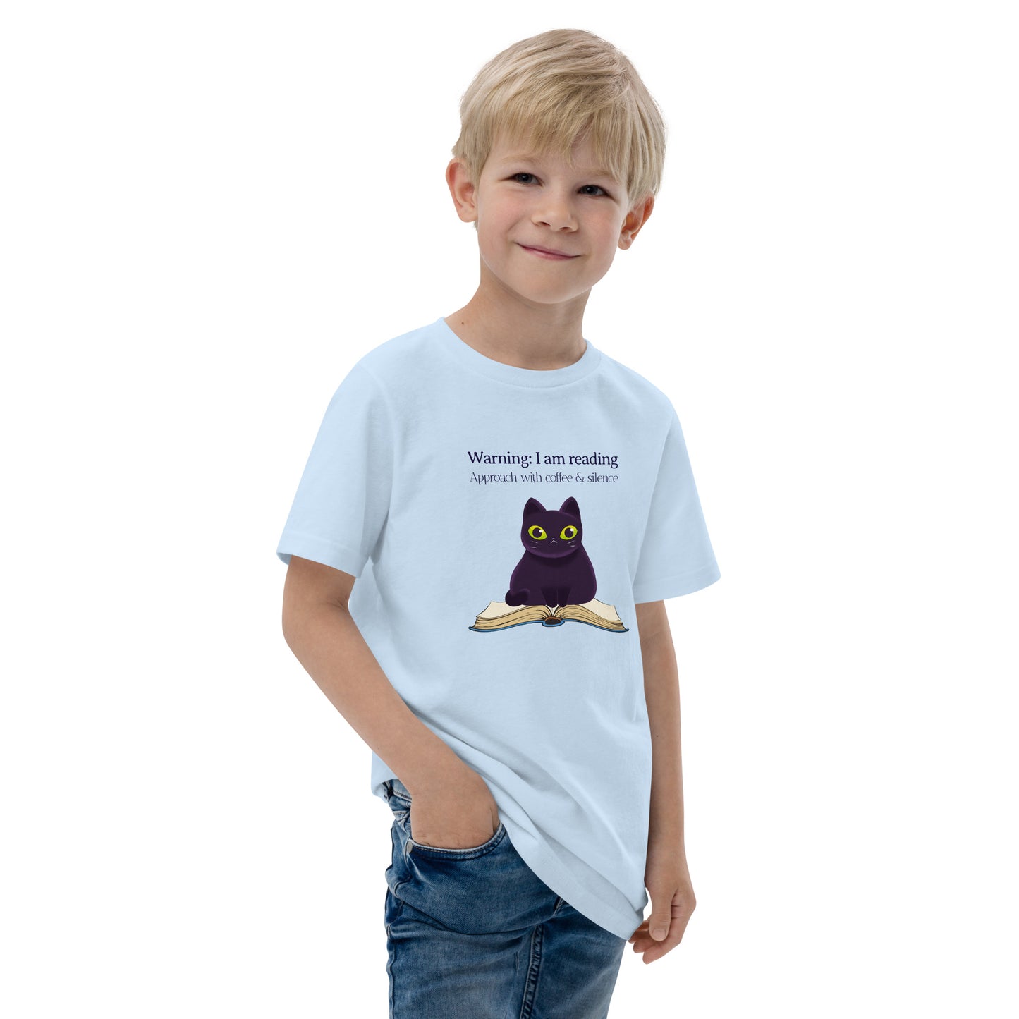 Warning: I am reading Youth jersey t-shirt
