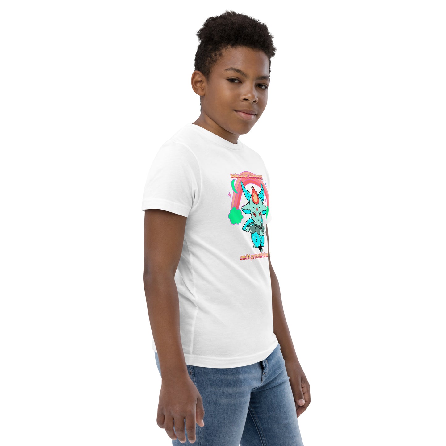 Baphomet reading Youth jersey t-shirt