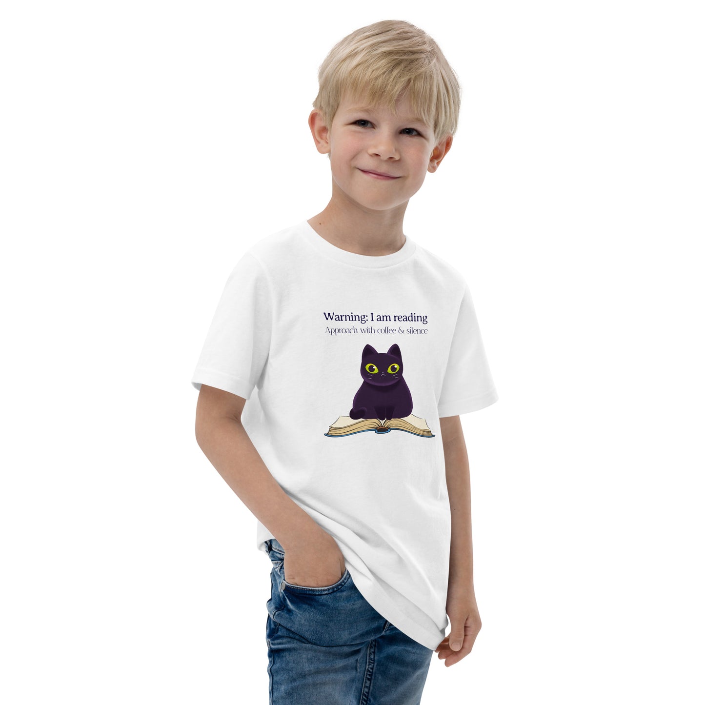 Warning: I am reading Youth jersey t-shirt