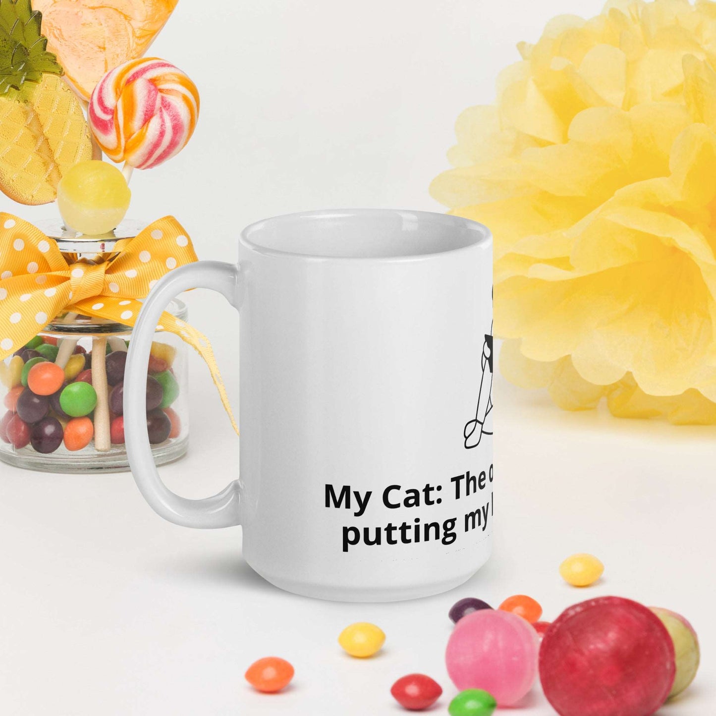 My Cat White glossy mug