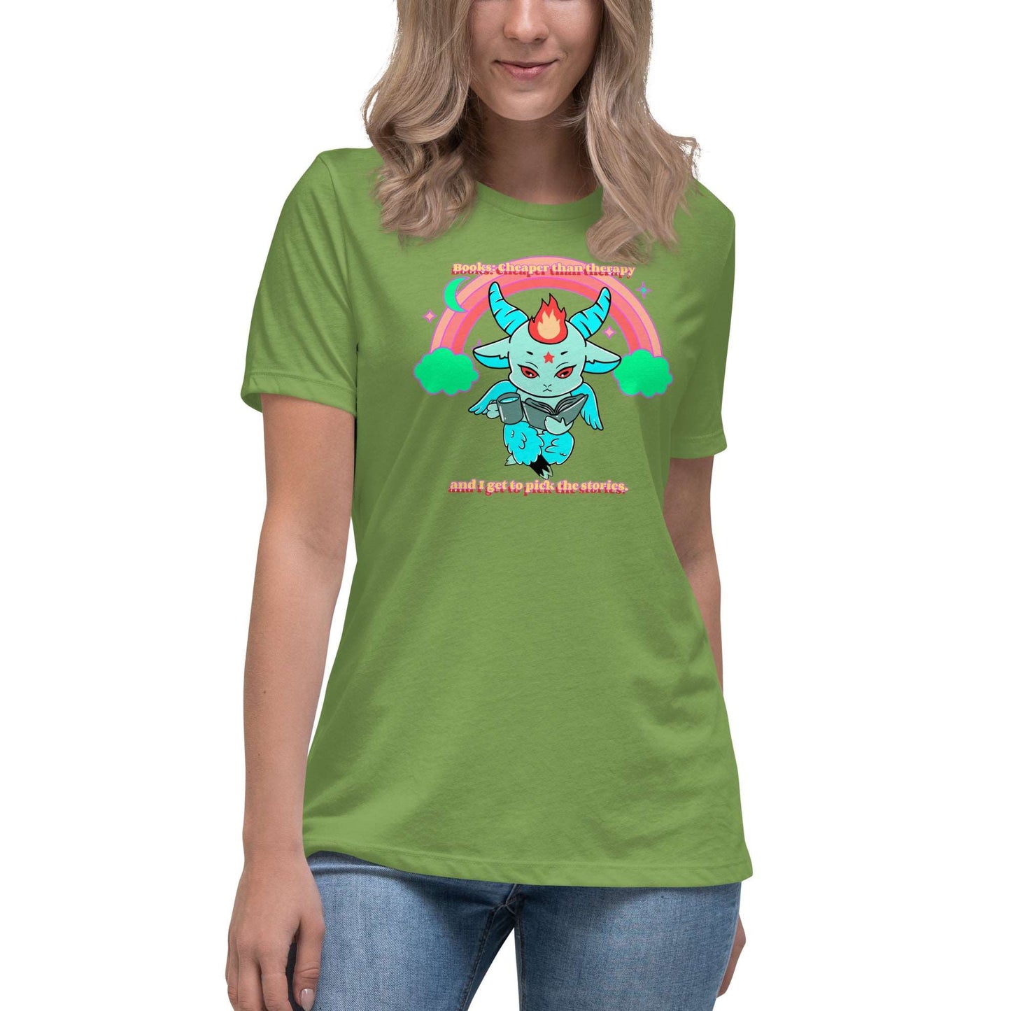 Baphomet reading Women's Relaxed T-Shirt